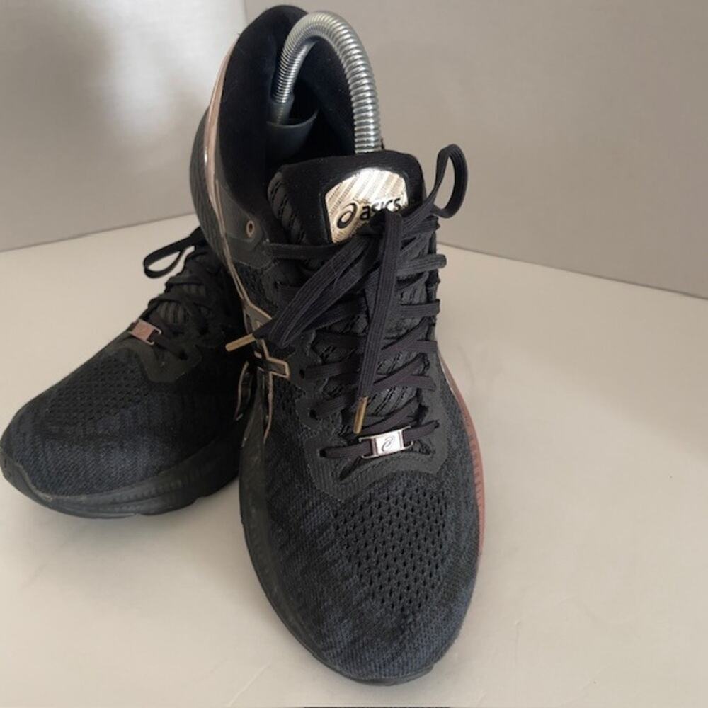 ASICS Gel Nimbus FlyteFoam Running Shoes Black Rose Gold Women's 9